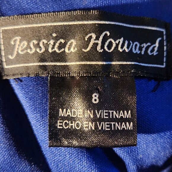 Floral Scroll Print Cowl Neck Midi Dress With 3/4 Sleeves - Size 8 - Picture 5 of 6